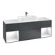 V&B Meuble sous lavabo Finion 160x60, blanc mat, laqué brillant, avec plan lavabo laqué-1