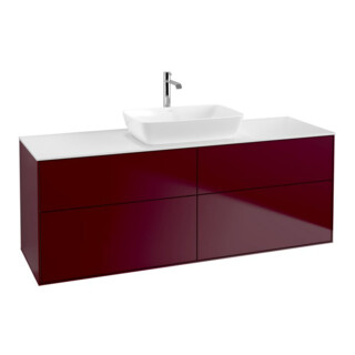 V&B Meuble sous lavabo Finion 160x60 cm, plan d’abattant blanc mat, Peony mat