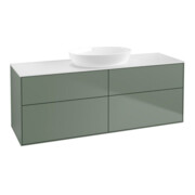 V&B Meuble sous lavabo Finion 160x60 cm, plaque de découpe blanche, huile avec laque