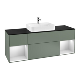 V&B Meuble sous lavabo Finion 160x60, Pl blanc mat, Arrière blanc mat laqué, Huile mat laqué