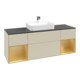 V&B Meuble sous lavabo Finion 160x60, Pl blanc mat, Rg gris mat Lac, si Gris mat Lac-4