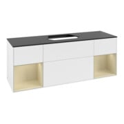 V&B Meuble sous lavabo Finion 160x60, Pl blanc mat, Rg gris mat laqué, blanc mat laqué