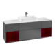 V&B Meuble sous lavabo Finion 160x60, placage blanc mat, façade laquée anthracite mat-1