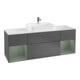 V&B Meuble sous-lavabo Finion 160x60, placage blanc mat, réglage olivier mat laqué, anthracite m-1