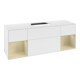 V&B Meuble sous lavabo Finion 160x60, placage bois, rangée simple, blanc mat laqué-3