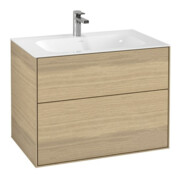 V&B Meuble sous lavabo Finion 79,6x59,1x49,8 cm, Oa ven, avec éclairage mural