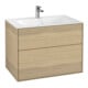 V&B Meuble sous-lavabo Finion 79,6x59,1x49,8 cm, placage chêne-1