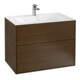 V&B Meuble sous lavabo Finion 79,6x59,1x49,8 cm, placage noyer-1