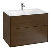 V&B Meuble sous lavabo Finion 79,6x59,1x49,8 cm, placage noyer
