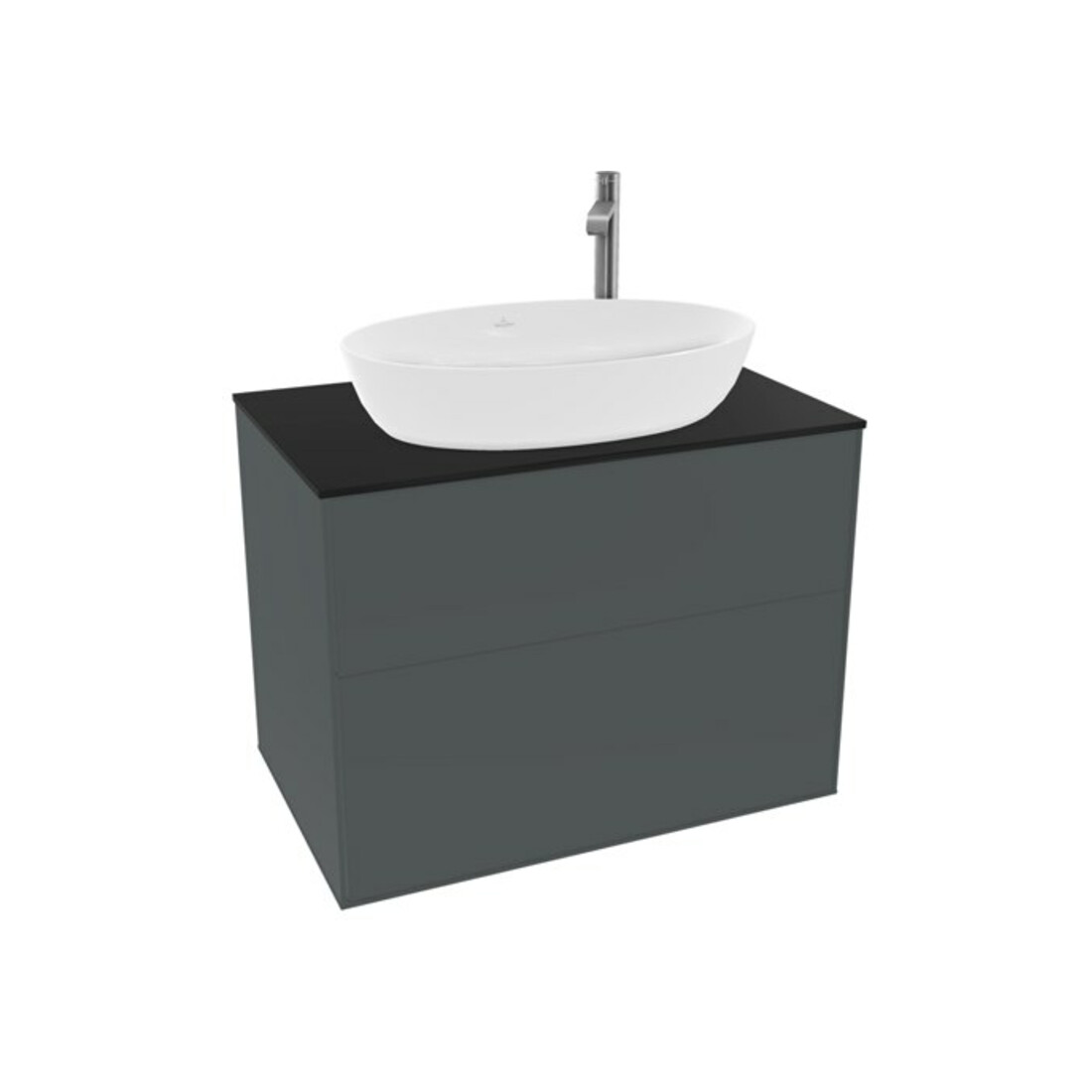 V&B Meuble sous lavabo Finion 80x60,3 cm, pl. abd. bleu mat, m. bleu mat Lac
