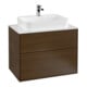 V&B Meuble sous-lavabo Finion 80x60,3 cm, pl. de couv. bl., placage noyer-1