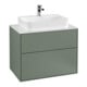 V&B Meuble sous lavabo Finion 80x60,3 cm, plan de drainage blanc, huile avec laque-1