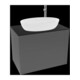 V&B Meuble sous-lavabo Finion 80x60,3 cm, plan de drainage bleu mat, anthracite mat-1