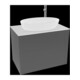 V&B Meuble sous lavabo Finion 80x60,3 cm, plaq. de fermeture blanc, anthracite mat-1