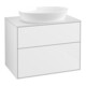 V&B Meuble sous lavabo Finion 80x60,3 cm, plaque de fermeture blanc brillant, laqué blanc-1
