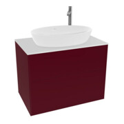 V&B Meuble sous lavabo Finion 80x60,3 cm, plaque de fermeture blanc mat, Peony mat