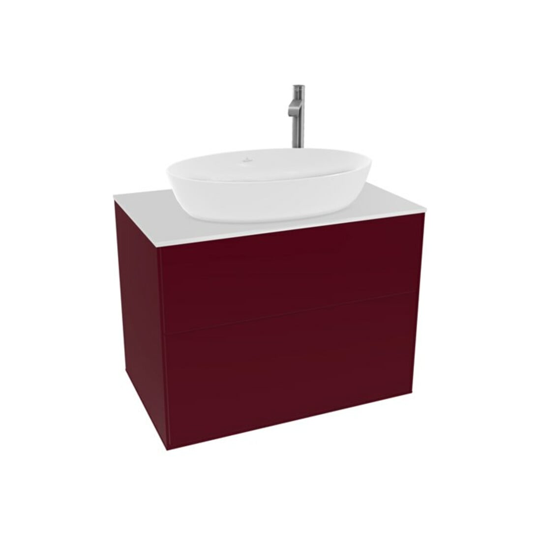 V&B Meuble sous lavabo Finion 80x60,3 cm, plaque de fermeture blanc mat, Peony mat
