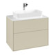 V&B Meuble sous-lavabo Finion 80x60,3cm, pl. fermeture blanche, poignée gris métal laqué-1