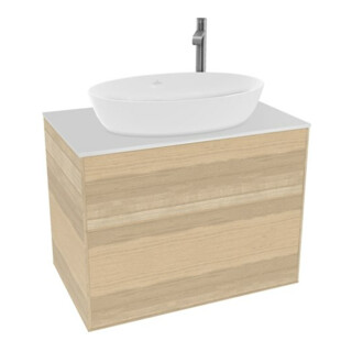 V&B Meuble sous-lavabo Finion 80x60,3cm, plinthe wh. mat, placage chêne