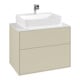 V&B Meuble sous lavabo Finion 80x60,3x50,1 cm, blanc mat, poignée grise mate Lac-3