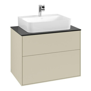 V&B Meuble sous lavabo Finion 80x60,3x50,1 cm, bleu clair, gris moyen Lac