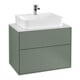 V&B Meuble sous-lavabo Finion 80x60,3x50,1 cm, pl blanc mat, olivier mat laqué-1