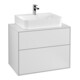 V&B Meuble sous lavabo Finion 80x60,3x50,1 cm, placage blanc mat, blanc mat laqué-1