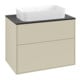 V&B Meuble sous-lavabo Finion 80x60,3x50,1mm, bleu brillant, poignée gris mat Lac-1