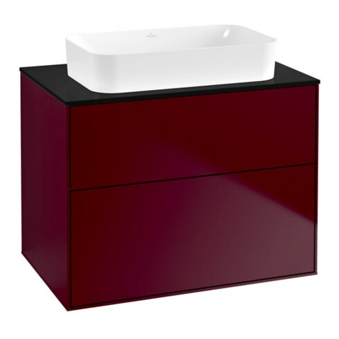 V&B Meuble sous-lavabo Finion 80x60,3x50,1mm, Bleu mat, Peony mat