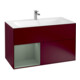V&B Meuble sous-lavabo Finion 99,6x59,1 cm, éclairage mural, porte gauche, huile mate, Peo mat-1