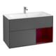 V&B Meuble sous lavabo Finion 99,6x59,1cm, éclairage mural, Anthracite mat-1