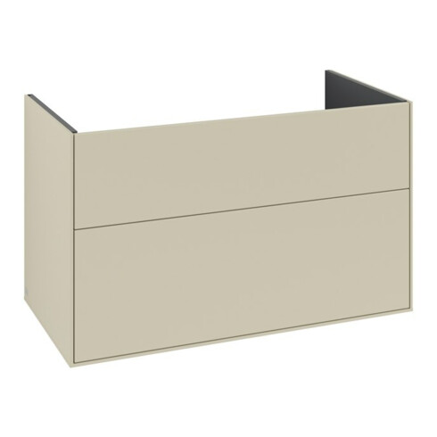 V&B Meuble sous-lavabo Finion 99,6x59,1x49,8cm, laque mate gris soie