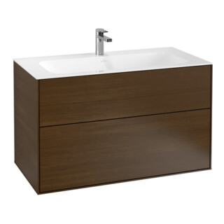 V&B Meuble sous lavabo Finion 99,6x59,1x49,8cm, placage noyer