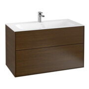 V&B Meuble sous lavabo Finion 99,6x59,1x49,8cm, placage noyer