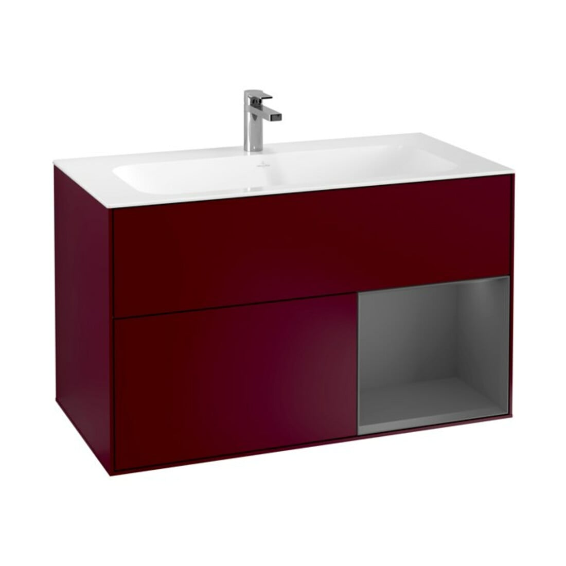 V&B Meuble sous-lavabo Finion étagère droite Anthracite mat, Peony mat