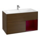 V&B Meuble sous lavabo Finion étagère droite Peony, placage noyer-1