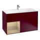 V&B Meuble sous lavabo Finion étagère gauche placage chêne, Pivoine mat-1