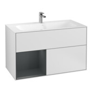 V&B Meuble sous-lavabo Finion gauche avec façade laquée blanc mat