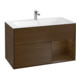 V&B Meuble sous lavabo Finion Reg droite placage noyer, placage noyer-1