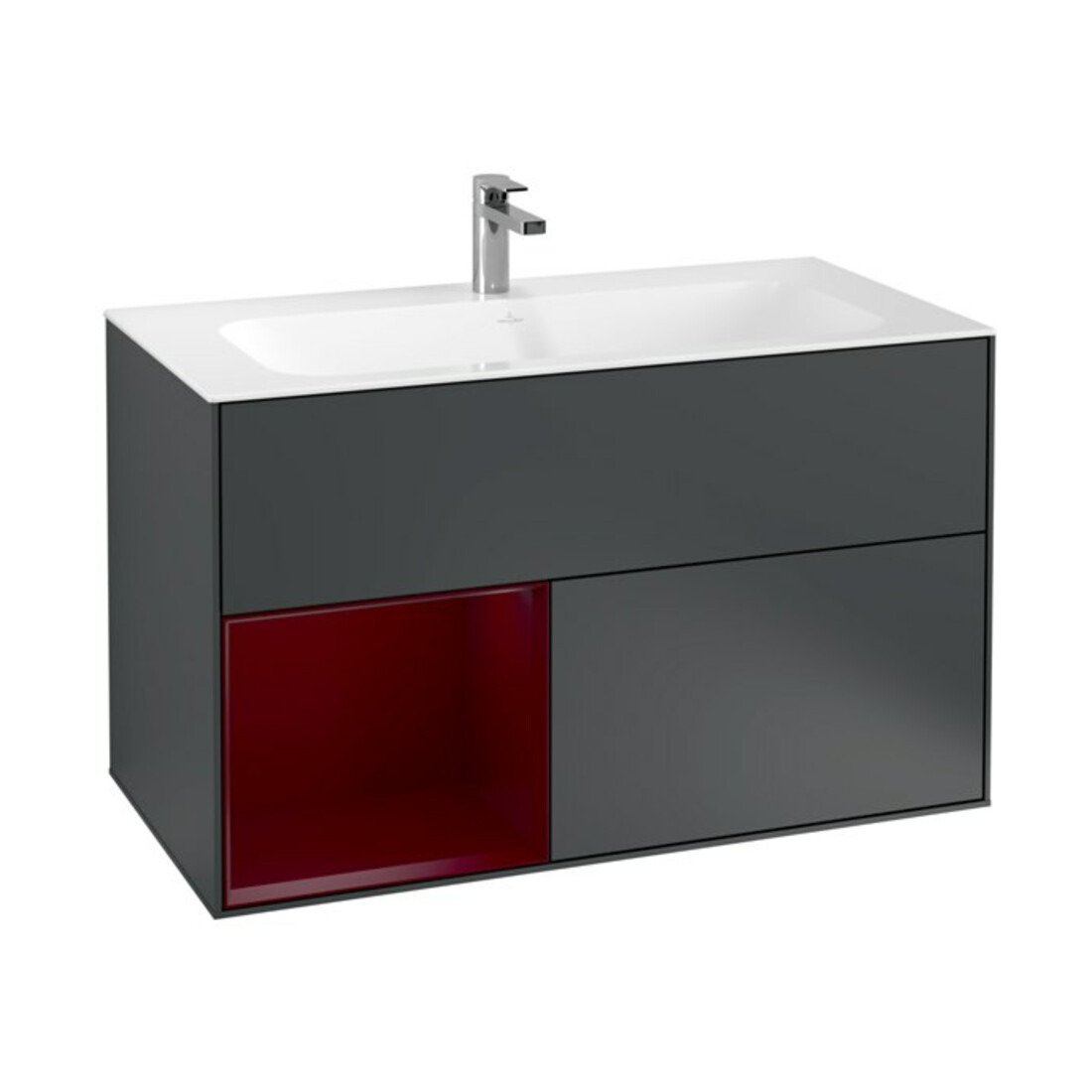 V&B Meuble sous lavabo Finion Reg G Peony, laque mate Bleu Minuit
