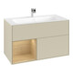 V&B Meuble sous-lavabo Finion Reg gauche Oa Placage, Laque mate gris soie-3