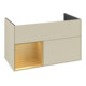 V&B Meuble sous lavabo Finion Reg gauche Or mat, laque gris soie mat-1