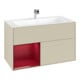 V&B Meuble sous lavabo Finion Reg gauche Pivoine, laque mate gris soie-3