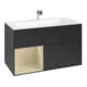 V&B Meuble sous lavabo Finion Reg gauche si Gr m Lac, laque noire mate-1