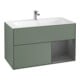 V&B Meuble sous lavabo Finion Reg re Anthracite mat, laque Olive mat-1