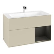 V&B Meuble sous lavabo Finion Reg re bla m Laqué, Gris Soie Mat