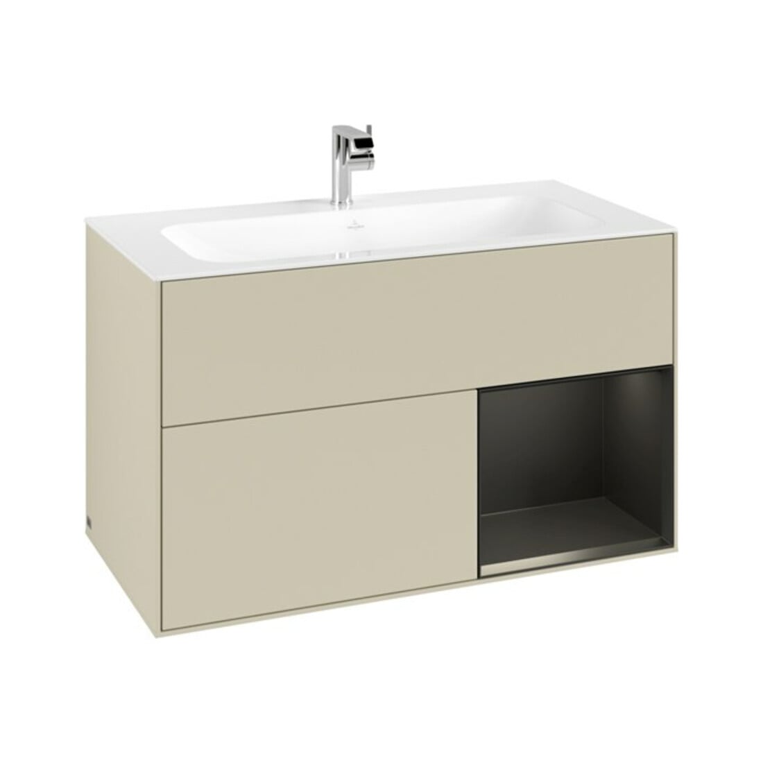 V&B Meuble sous lavabo Finion Reg re bla m Laqué, Gris Soie Mat