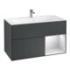 V&B Meuble sous-lavabo Finion Reg re blanc m Lac, avec bleu mat laqué-1