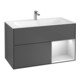V&B Meuble sous lavabo Finion Reg re blanc mat laqué, anthracite mat-1