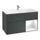 V&B Meuble sous lavabo Finion Reg re glo bl. blanc Lac, bleu mat Lacquer-1